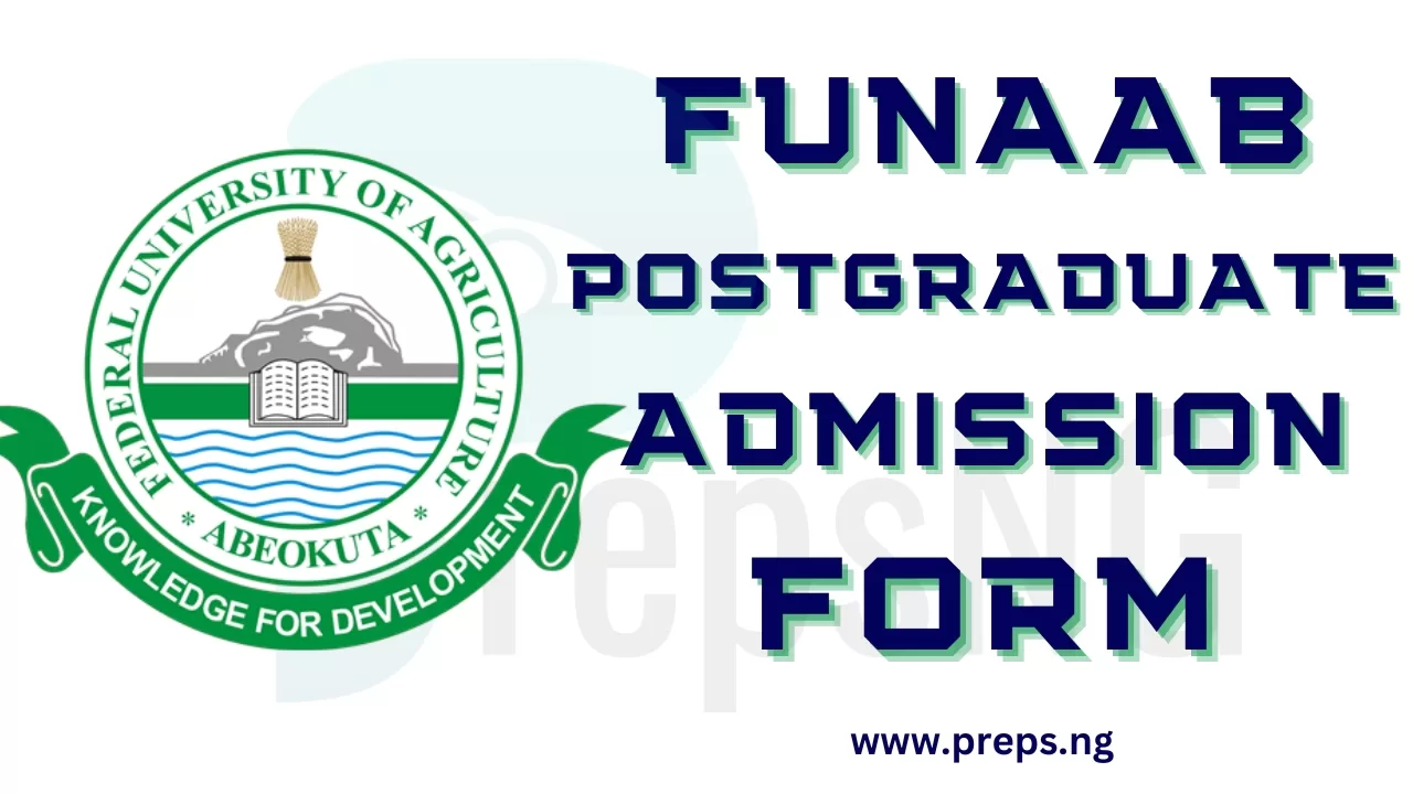 Funaab Specialized Postgraduate Admission Form Prepsng Scholars